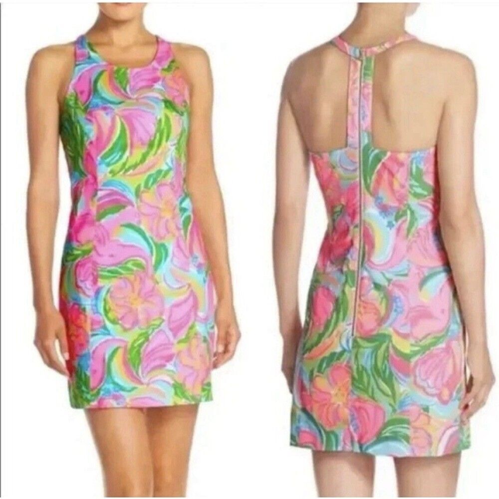 Lilly Pulitzer Mini Dress Size 2 Grayes Shift SO A PEELING Multi Floral 20750